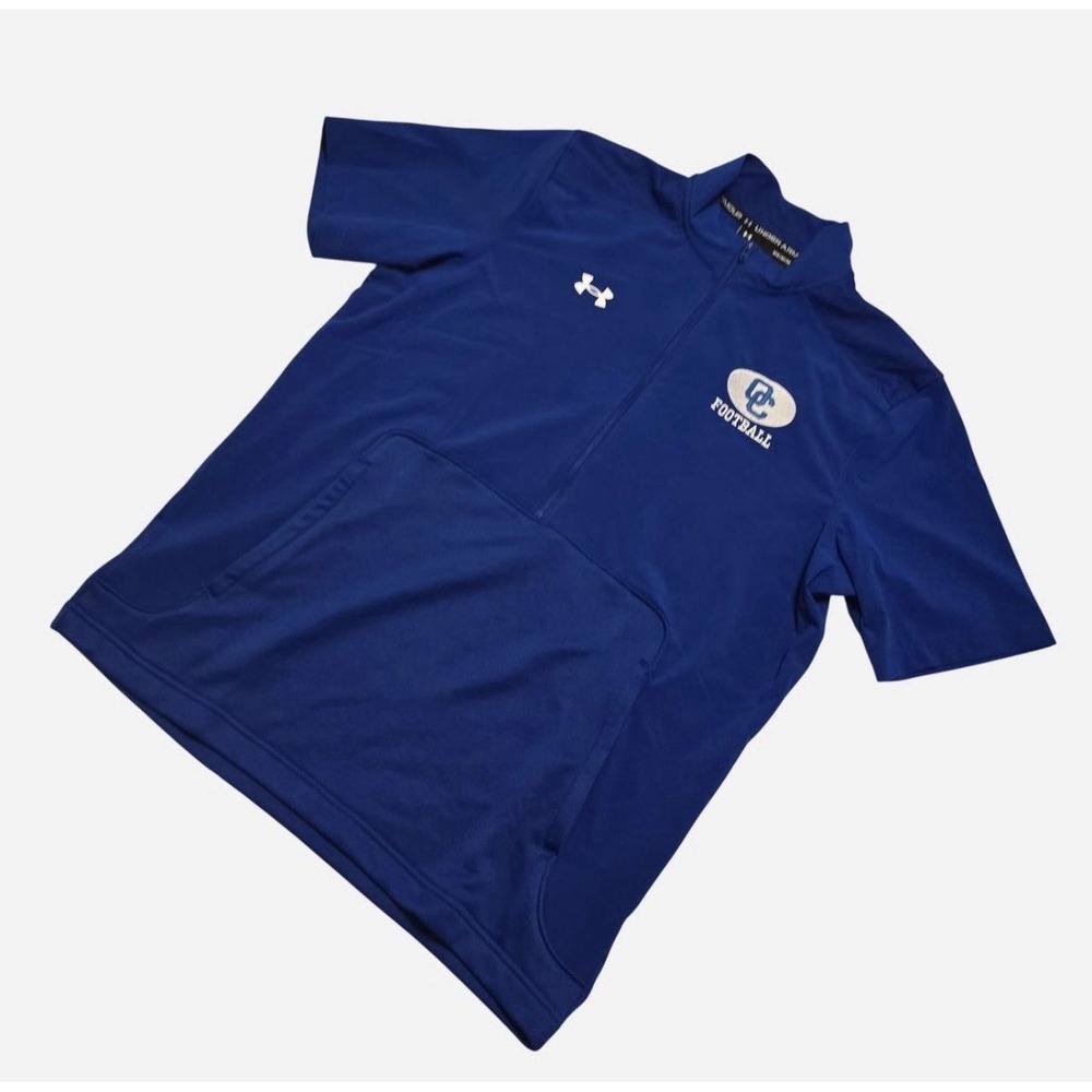 Under Armour Blue Men's Football short-sleeve quarter-zip jacket- Medium
